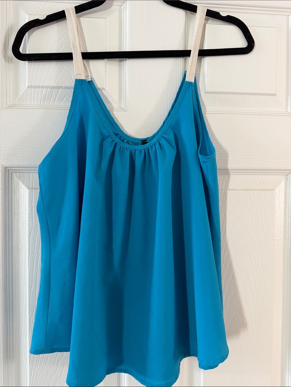 Peppermint Turquoise Camisole with Cream Straps